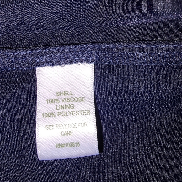 Garnet Hill Dress Sz 4 Blue White Pleated Lagenlook Paisley Floral Drape Pockets - Picture 8 of 9